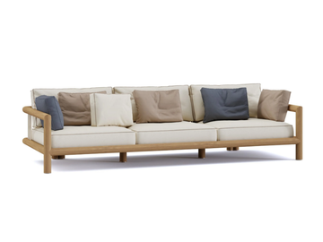 IMANE - 3 seater iroko garden sofa by Paolo Castelli - view 2